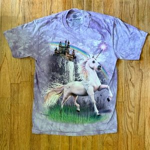 The Mountain Tie Dye Unicorn T-Shirt 2009 Women's Size M Castle Rainbow